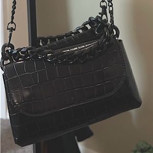 Extra mini crossover black chain date night bag